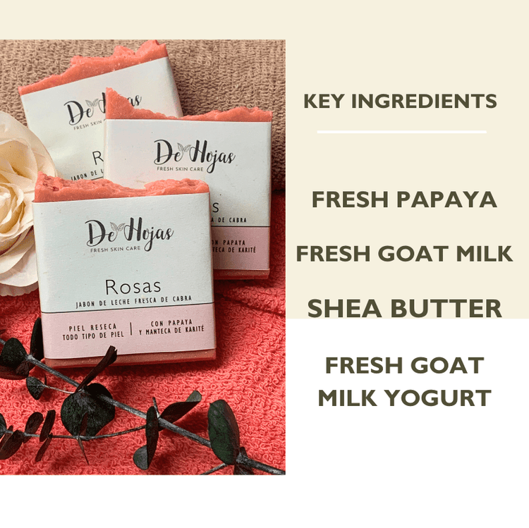 Jabón de Rosa y Papaya